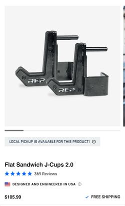Flat sandwich j cups NEW IN SEALED BOX great for at home weights gym 3x3” racks