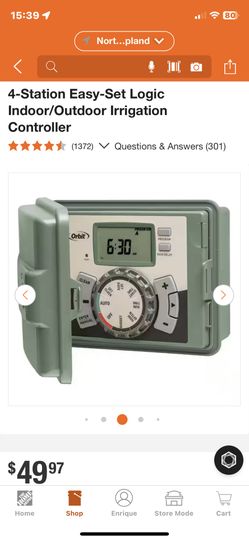 Orbit 4-Station Easy-Set Logic Indoor/Outdoor Irrigation Controller