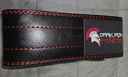 Dark iron fitness Genuine Leather Weightlifting Belt Size Large