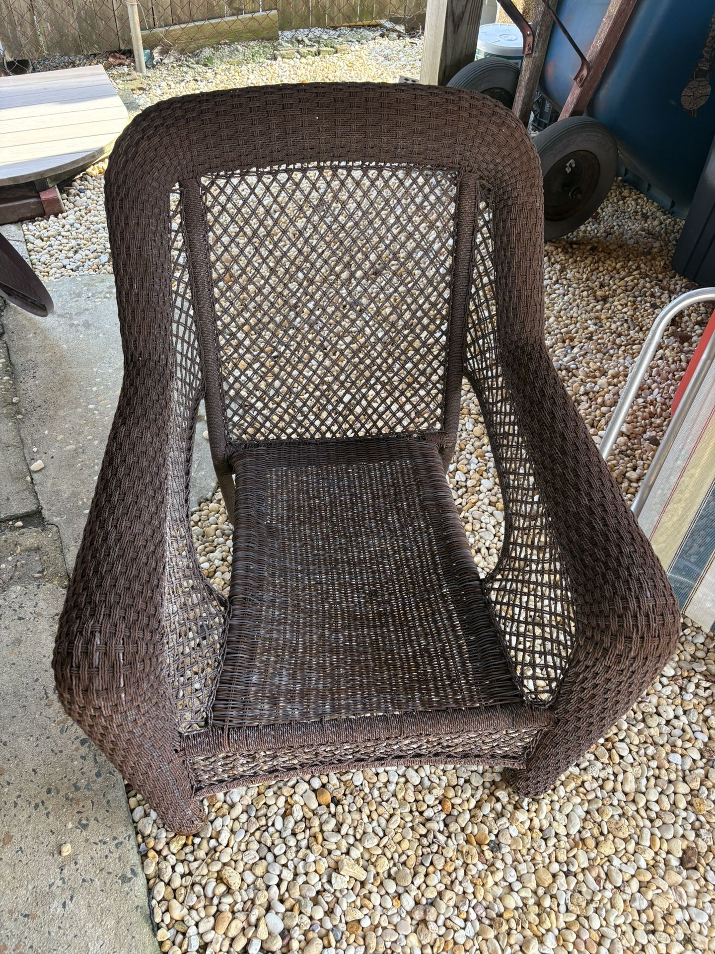 Brown Wicker Outdoor Chair