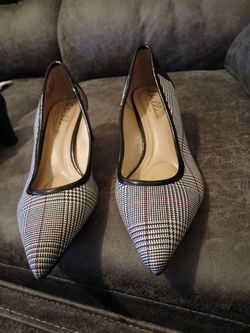 Houndstooth Pointed-Toe Heels
