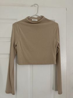 Womens Long Sleeve Cropped Top