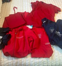 Medical scrubs cherokee and healing hands red