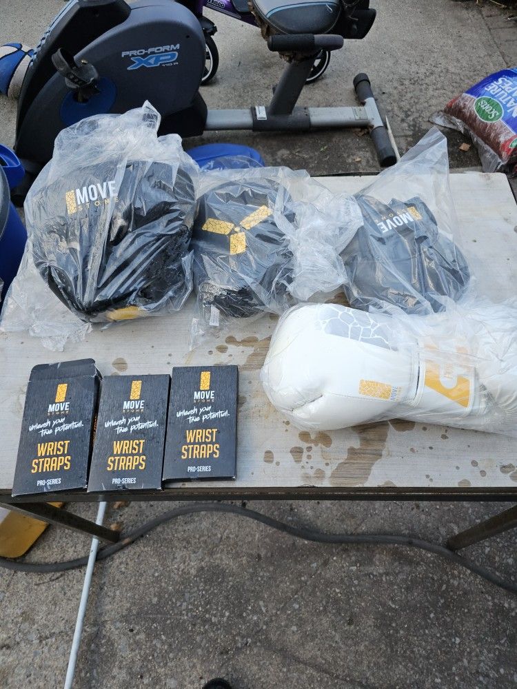 Have Brand NEW Boxing Geargloves 12ozwrist wraps Headgearand Hit Mitts.Have Many SETS OF EACH.MUST SELL IN Storage Unit.MAKE OFFER!!!