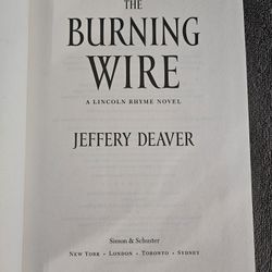 The Burning Wire by Jeffery Deaver Hardback Book