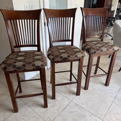 1-3 Cherry Barstools $38 for each or 99 for 3
