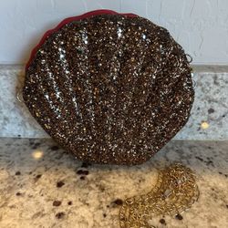 Brand New Brown Glitter She’ll Purse 