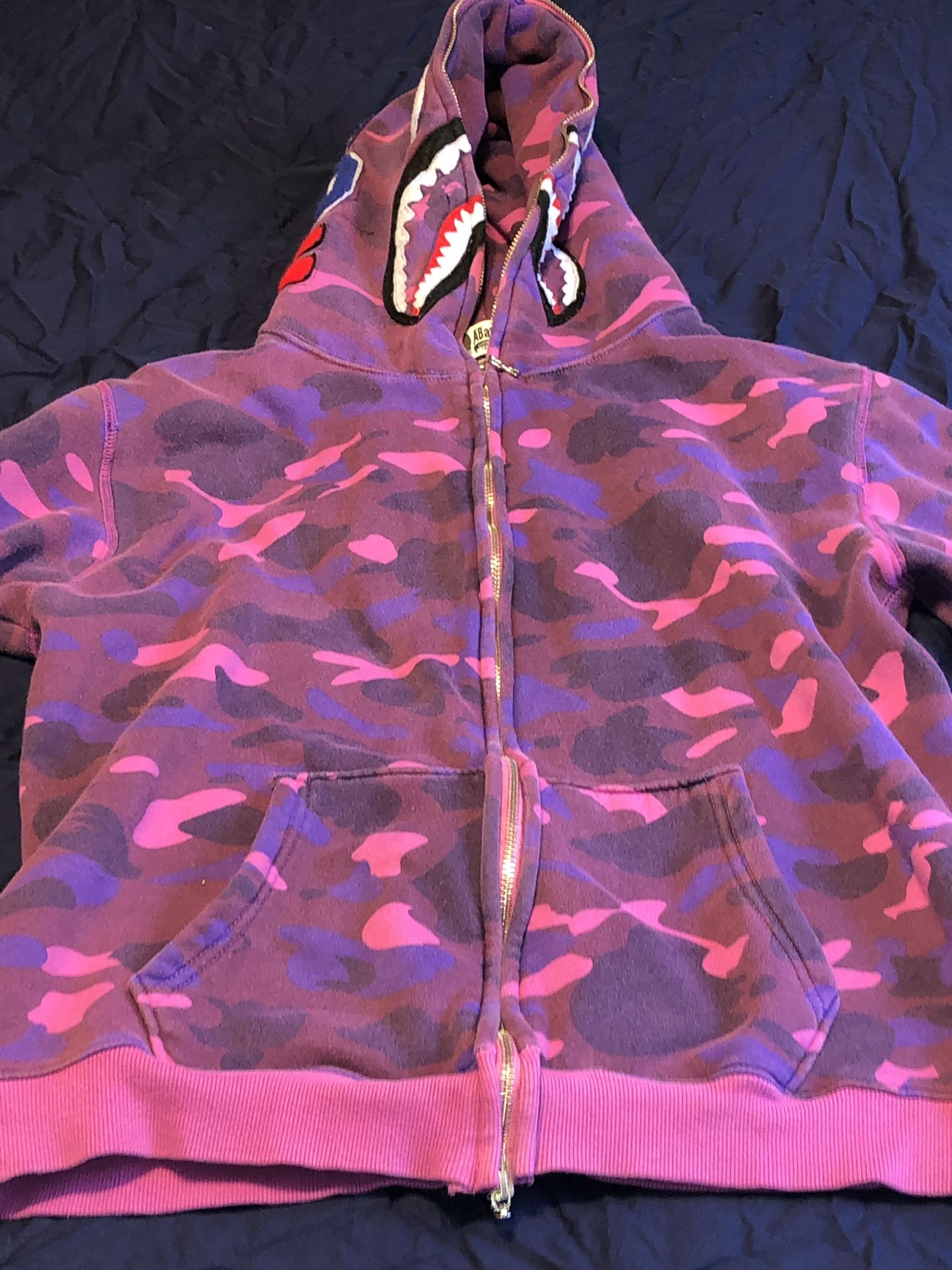 Purple bape hoodie