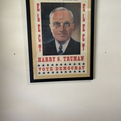 Original/Professionally Framed Harry Truman  “The Buck Stops Here