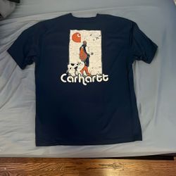 Carhartt Shirt Loose Fit Navy Blue (Size: M)