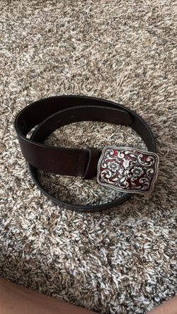 Vintage leather belt w buckle