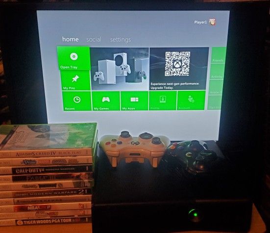 Xbox 360, 2 Controllers, 10 Games- $120 OBO