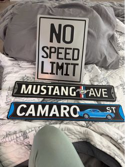 3 metal signs from hobby lobby