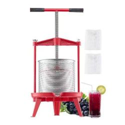45# 3.69 Gal/14L Fruit Wine Press, Stainless Steel Basket with Cross-beam and Triangular Structure, Manual Juice Maker, Cider Apple Grape Tincture Mak