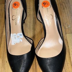 Jessica Simpson Black Textured Heels