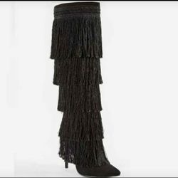Fringe womens boots sz 8