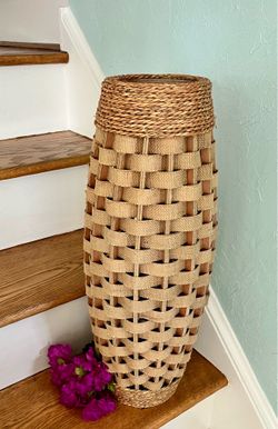TALL WOVEN VASE