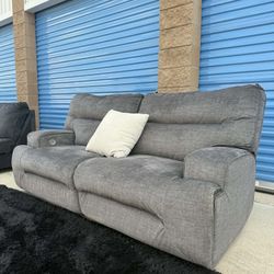 Gray Power Reclining Loveseat w/ USB Ports