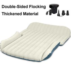 Full Size SUV Air Mattress Thickened and Double-Sided Flocking Travel Camping Bed