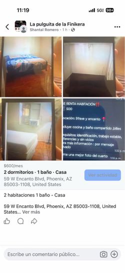 600 habitación Grande y chica 500
