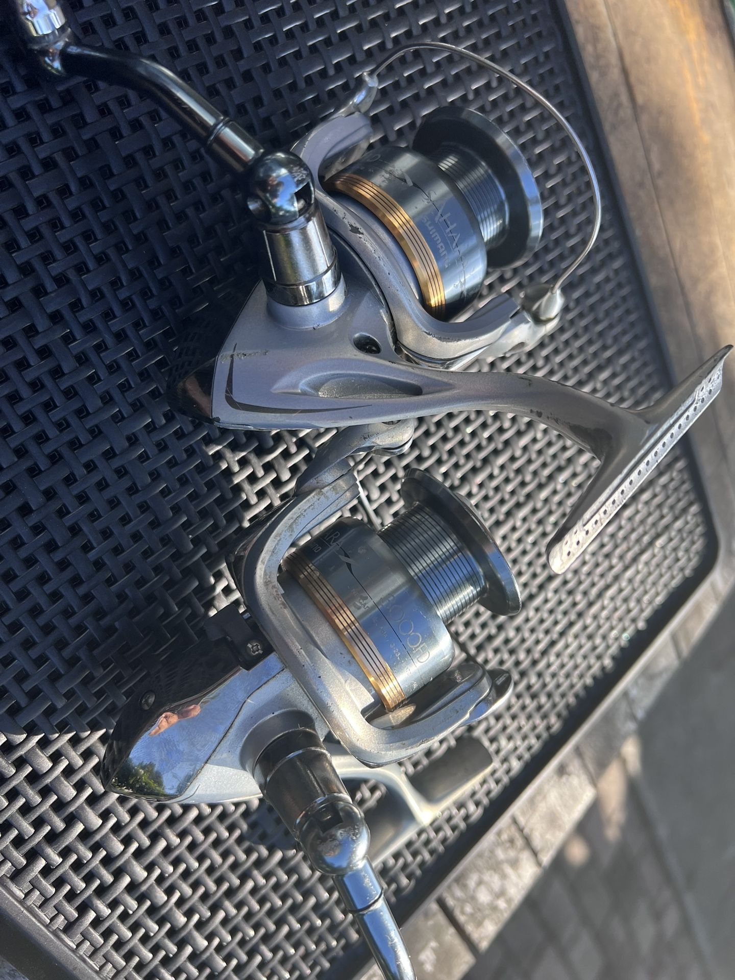 Shimano And Okuma Reels.