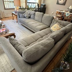 Gray Couch  Two Piece Sectional -IKEA
