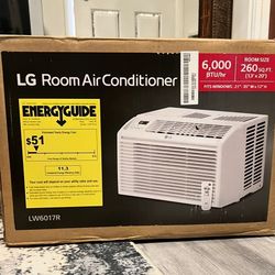 LG 6,000 BTU 260 sq. ft New Window Air Conditioner, White, LW6017R $200 