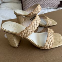 Rattan Sandal Heels Size 7.5