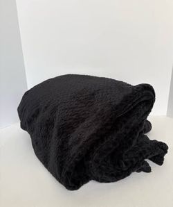 Black Plush Throw Blanket | 60" x 50" | Only Used for Staging Vacant Homes