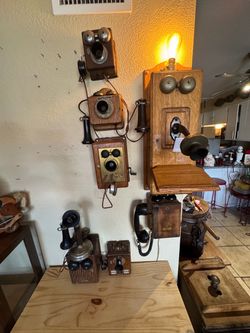 Antique phones, lot of 6 circa 1920s.