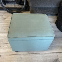 Teal Storage Ottoman