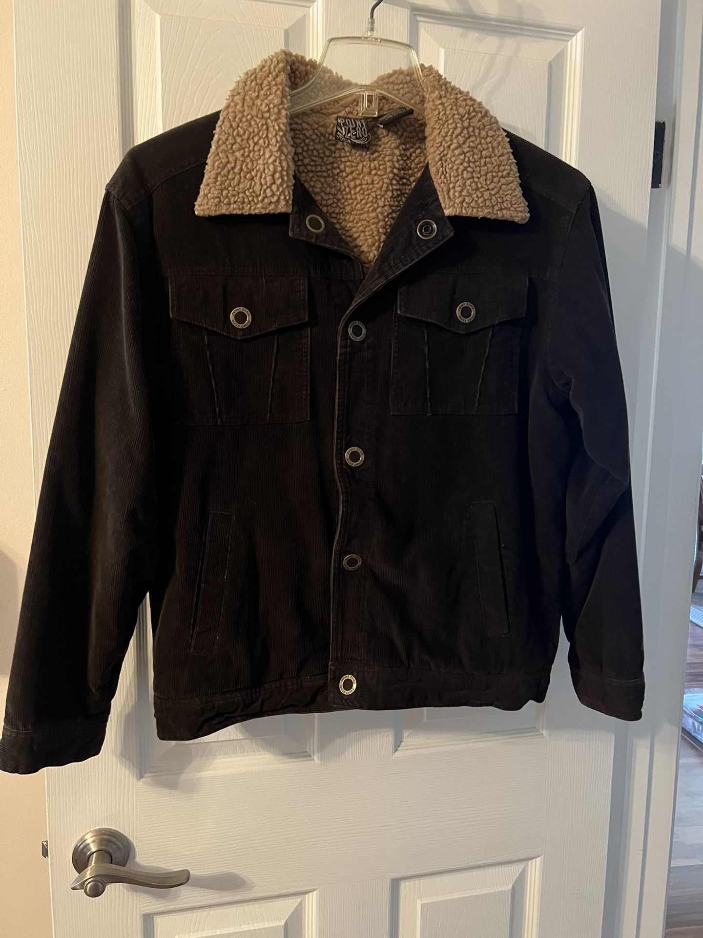 Corduroy Sherpa Lined Heavy Jacket-Adult L