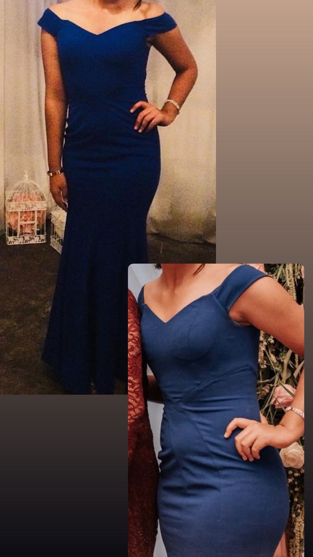 Blue long formal dress