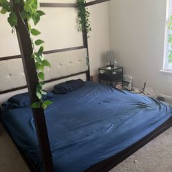 Platform Bed Frame with Headboard without Mattress 