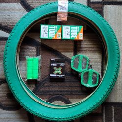 NEW Bicycle Bmx Parts Bundle 24" Green