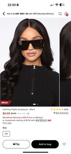 Fashion Nova Catching Flights Sunglasses
