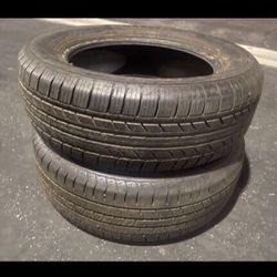 2 —- 225/60r17 Tires Good 80% Treads !!!!!!!!!!
