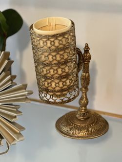 Mid Century Hollywood Regency Vintage Dixie Cup Dispenser (or Makeup Brush Holder!)