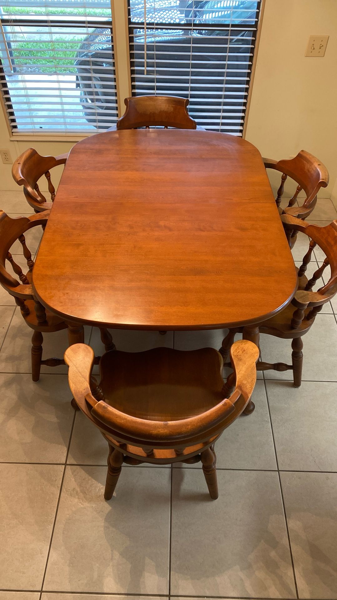 Solid maple dining room table