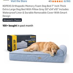 XL Orthopedic Memory Foam Dog Bed (KOPEKS) – Waterproof + Removable Cover