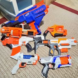 LARGE Lot of 15 Vintage Nerf Blasters, Nerf Rover and Nerf Target Storage - Great Condition