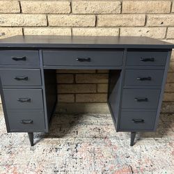 Mid Century Dark Gray Desk