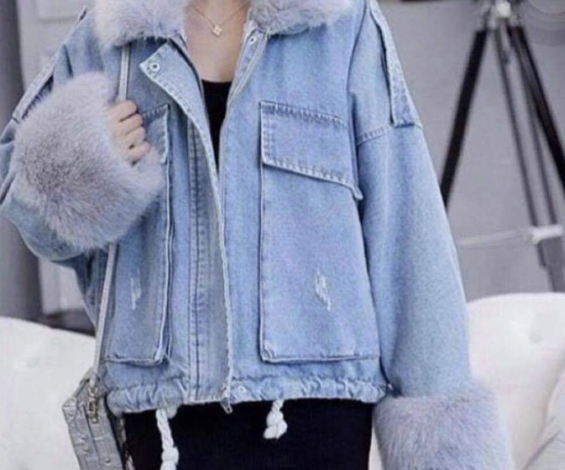 Denim Fur Jacket