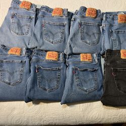 Authentic Levi’s 511 Slim Fit stretch 34x34 straight leg Light & dark wash  and black available