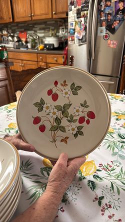 Vintage Plates - Strawberries and Cream