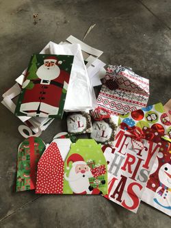 Large Christmas bag , box and tag lot. All for 10.00!