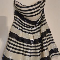 Bebe  Sequence Black & White Short Dress