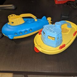 Toddler Submarine And Tug Boat Bath Toys Lot