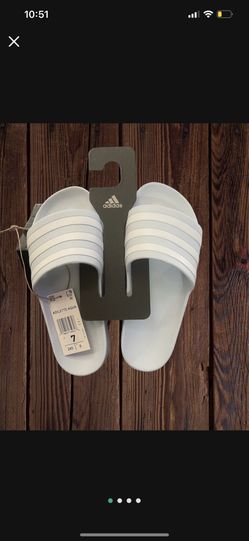adidas - Adult Adilette Aqua Slides Sandal - Halo Blue - 7 Women