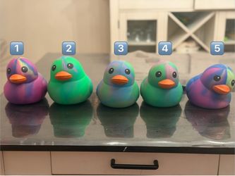 Viral jumbo squeezy ducks - Tie Dye